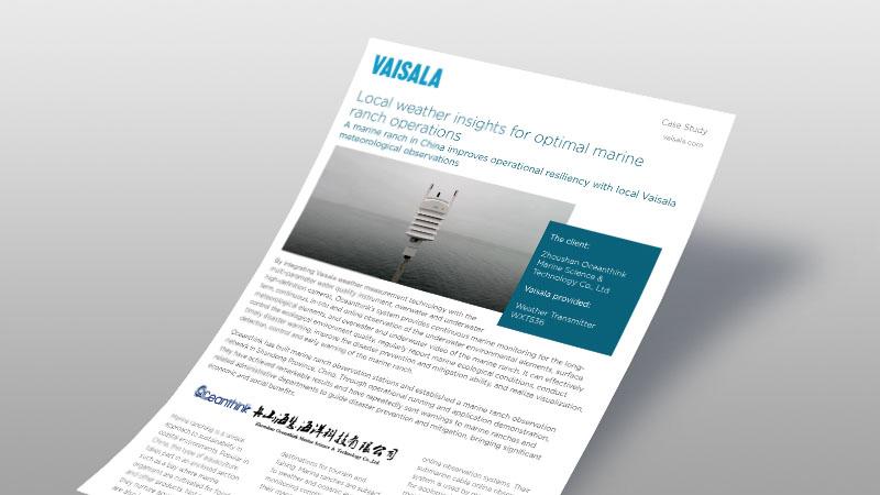 Local weather insights for optimal marine ranch operations