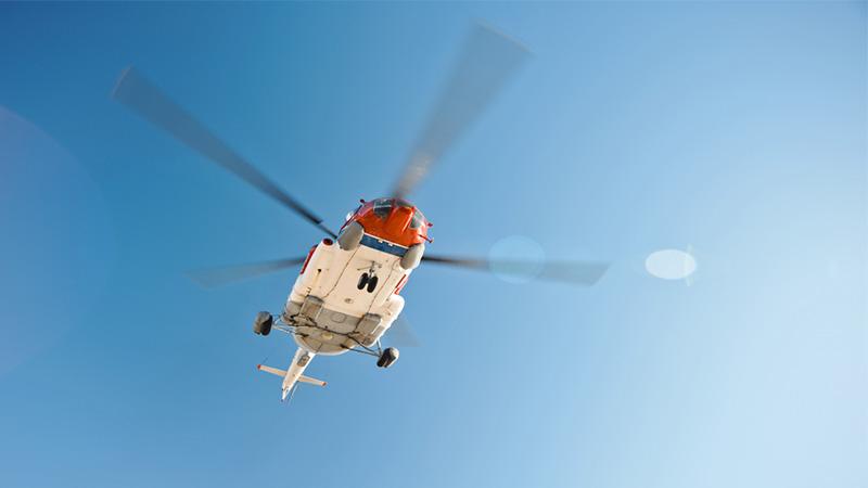 Helicopter from below
