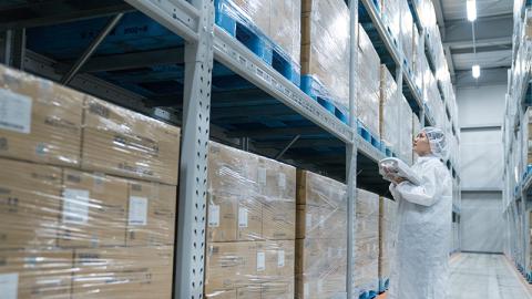 Warehouse shelves 