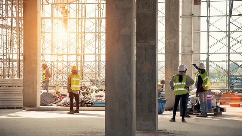 Constructions workers on-site