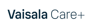 Vaisala Care Plus logo in blue.