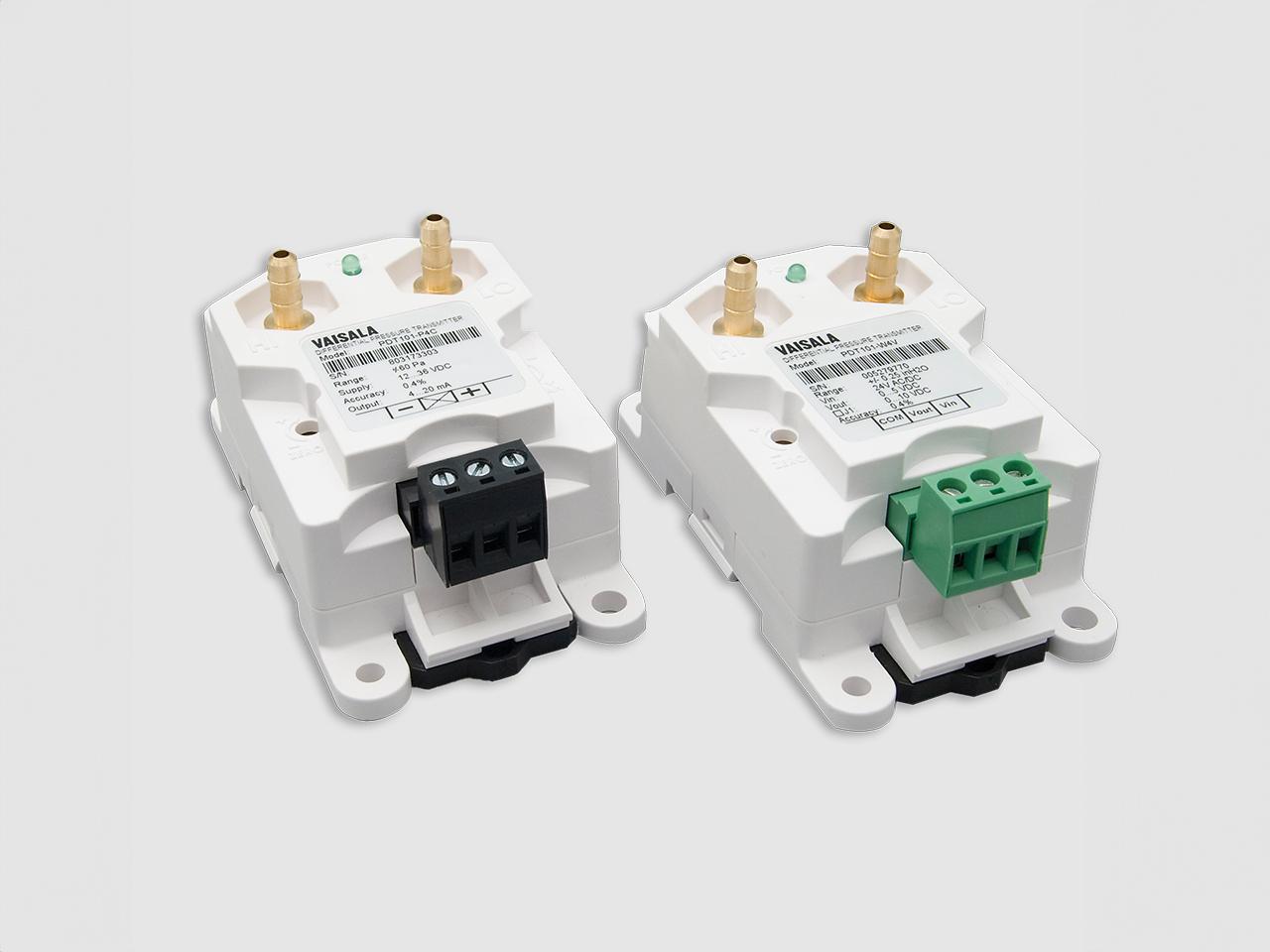 The Vaisala PDT101 differential pressure transmitter is designed for differential pressure monitoring in regulated environments. 