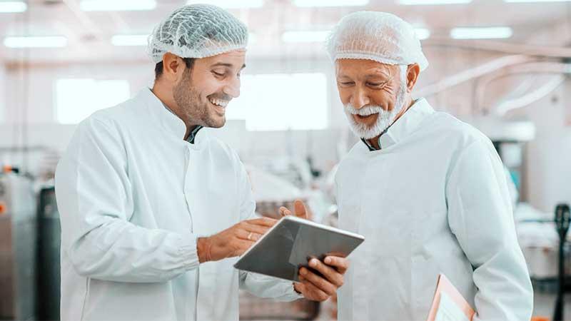 Lab workers