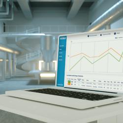 Laptop with viewLinc screen